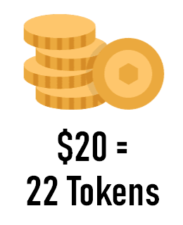 22 Tokens for $20 (Manhattan UES Pick Up Only)