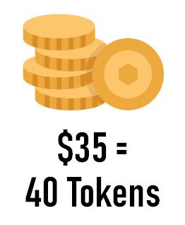 40 Tokens for $35 (Manhattan UES Pick Up Only)
