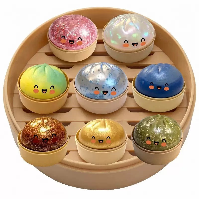 Hot!!! Glitter Squeezy Dumpling Bun - Random Color