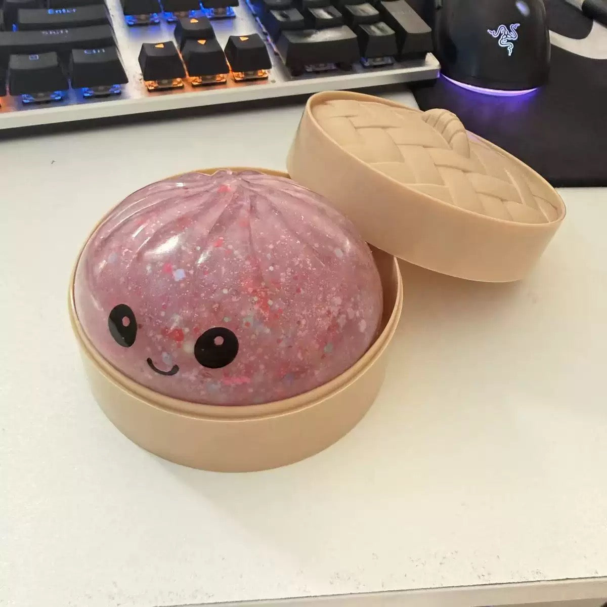 Hot!!! Glitter Squeezy Dumpling Bun - Random Color