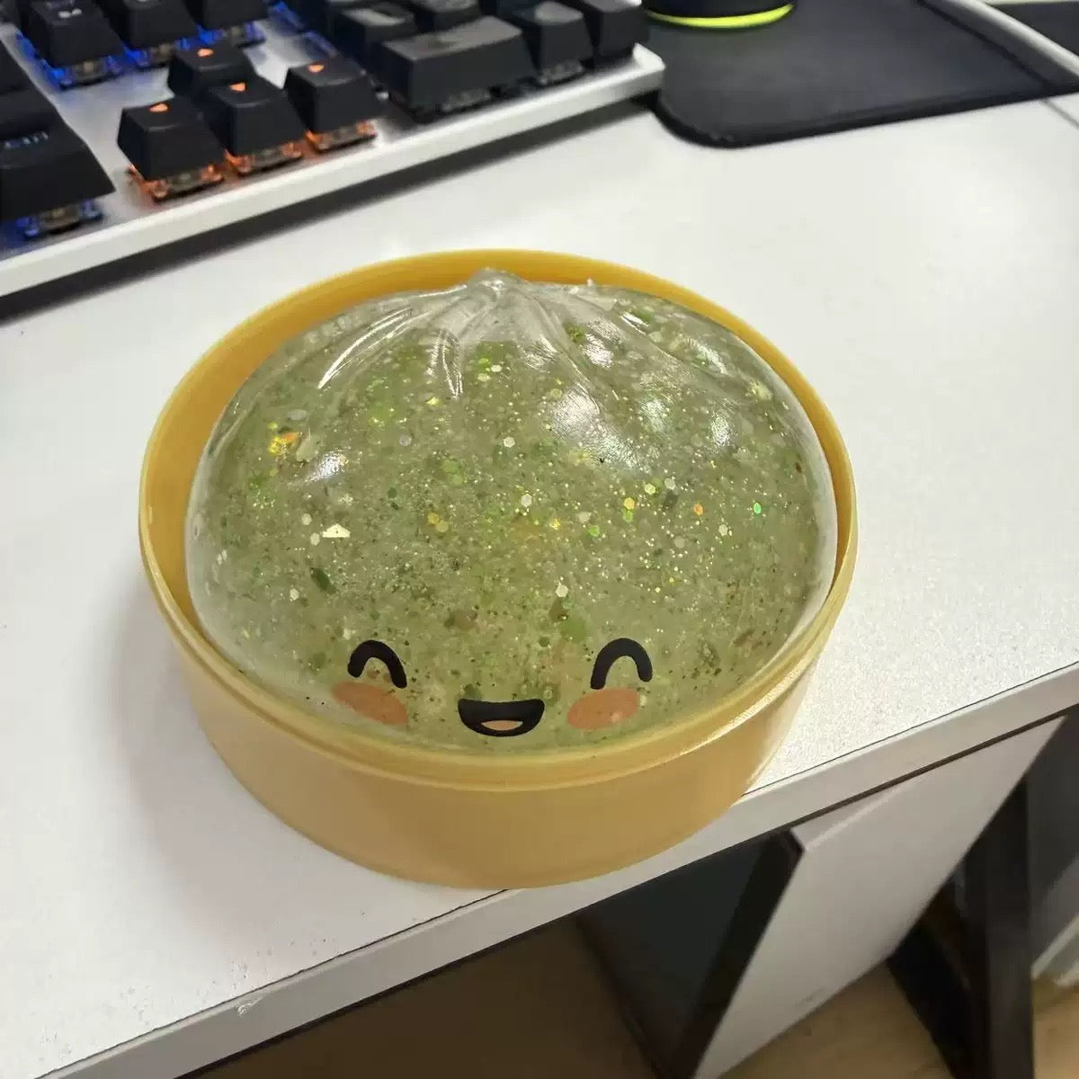 Hot!!! Glitter Squeezy Dumpling Bun - Random Color