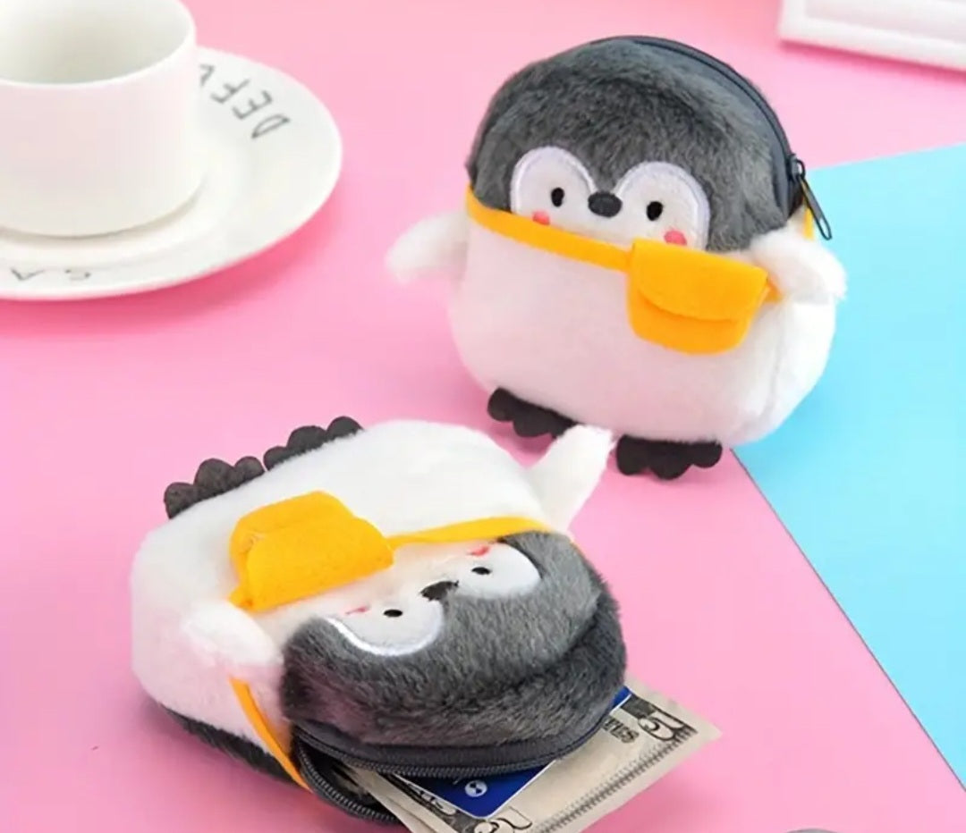 Whimsical Penguin Plush Coin Holder: Your Adorable Keeper of Treasures