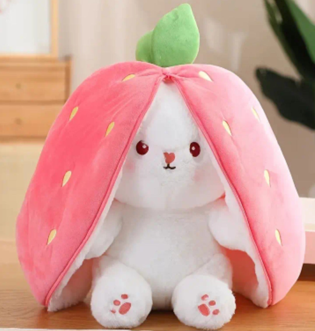 Whimsical Bunny Surprise: Reversible Cuddle Companion